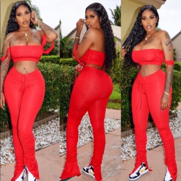 Stack Pants Short 2piece Set - Picture 2 of 3